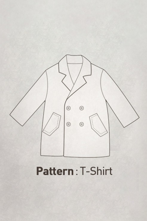 Child pattern -Wool double Coat CTV-017