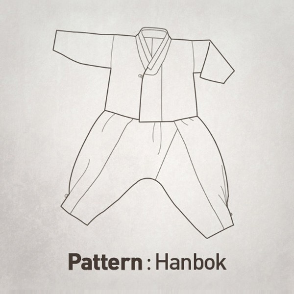 Korean Hanbok (Jacket + Pants) Pattern CTV-043(Child)