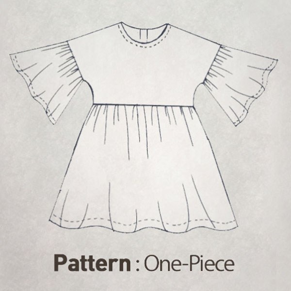 Children's Pattern - Balloon Sleeve Dress CTV-001