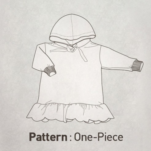 Children's Pattern -Hood One Piece CTV-057