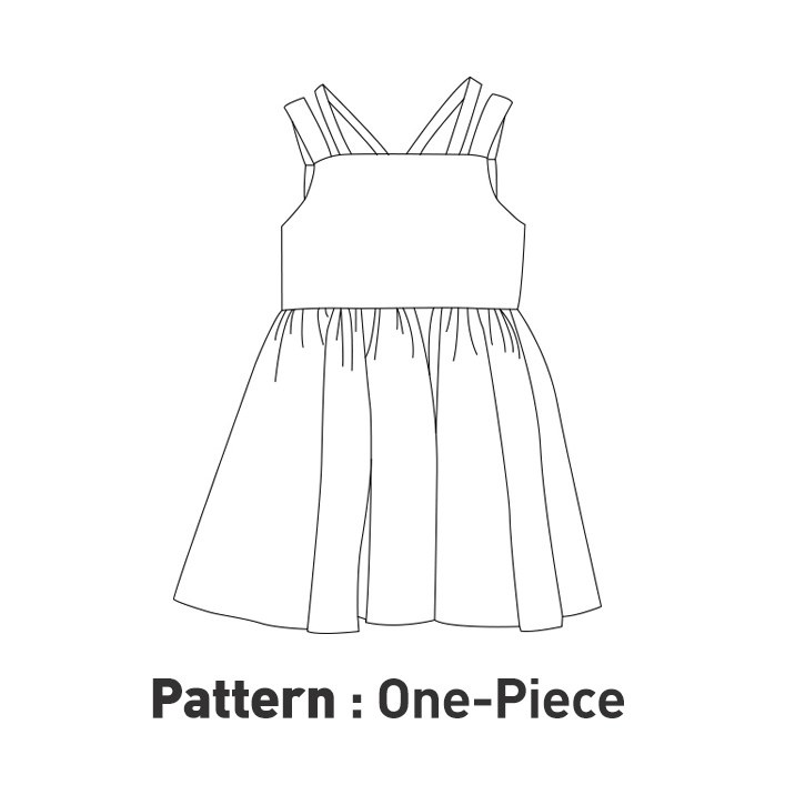 Children's Pattern - Two Shoulder Strap One Piece CTV-069