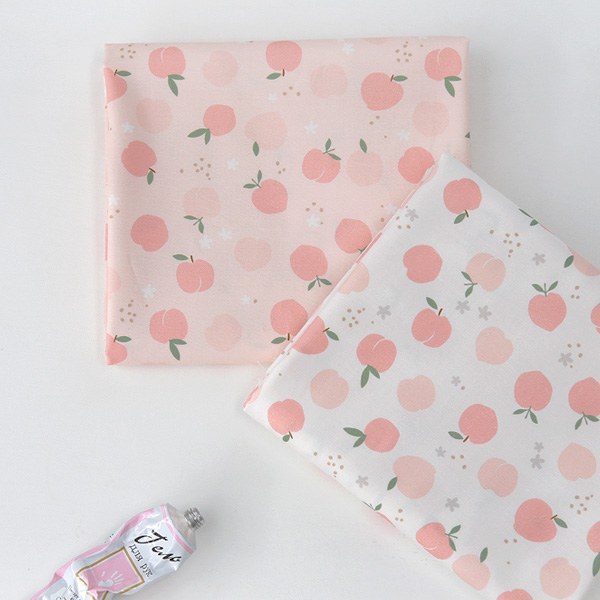 Cotton sheeting- Fruit Party Peach Blossom, 2colors(44")