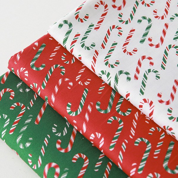 Cotton sheeting-Emanon Happy House candy cane, 3colors(44")