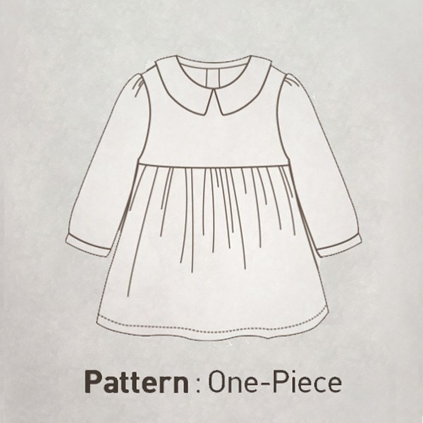 Long Sleeve Dress&Cross Bag Pattern CTV-029(Child)