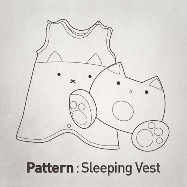 Children's Pattern - Sleep Vest + Duck Pillow Set CTV-032