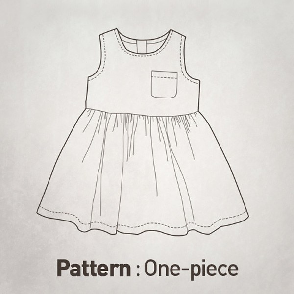 Sleeveless shirts Dress Pattern CTV-036(Child)