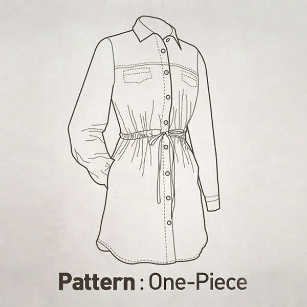 Shirt Dress Pattern CTV-047(Adult)
