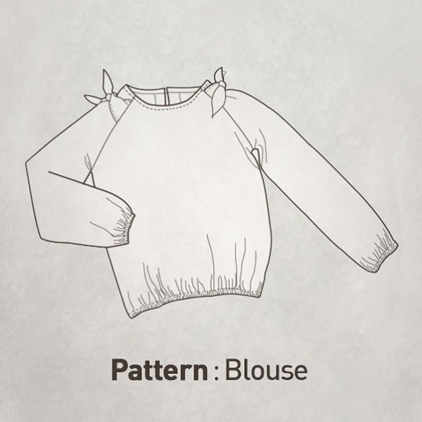 Ribbon Blouse Pattern CTV-051(Adult)