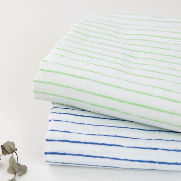 Cotton double gauze-Surfing Stripe, 2colors(44")