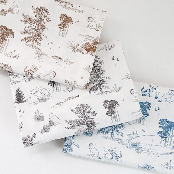Cotton sheeting-Disney-Pooh Forest Toile 3colors(54")