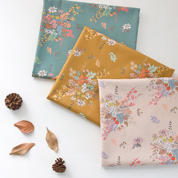 Cotton sheeting-Wind flower, 3colors(44")