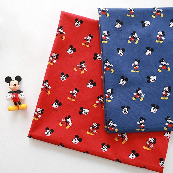 Cotton sheeting-Disney-Mickey-Edge, 2colors(44")