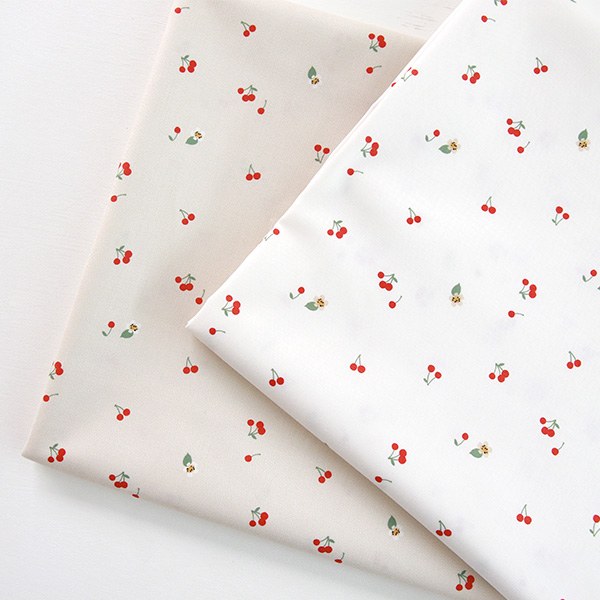 Organic cotton sheeting-Cherry Bonbon, 2colors(44")