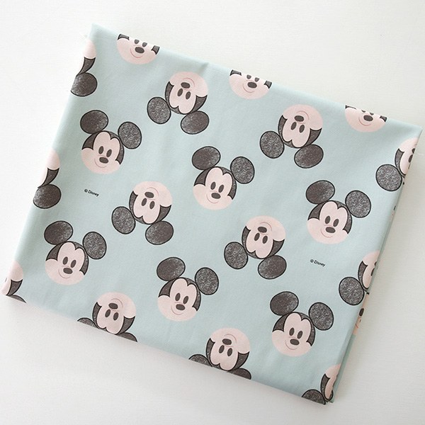 Organic cotton shirting-Disney-Mickey Friends-Pastel Mickey(44")