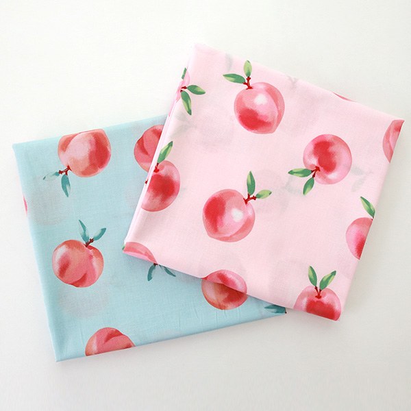 30s wide cotton fabric-Peach Soda Venti, 2colors(58")