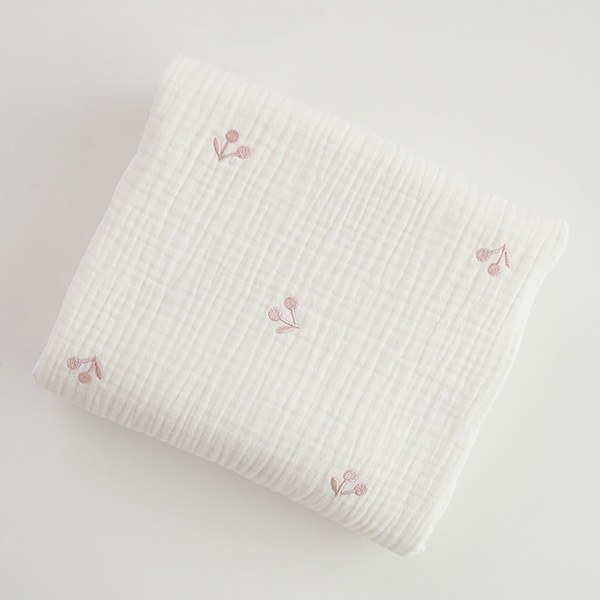 Wide Cotton-Washing Gauze-Embroidery Fabric-Coco Sweet Cherry(59")