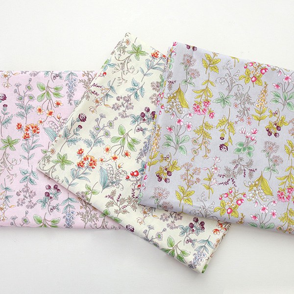 Cotton sheeting-Romantic Bloom, 3colors(44")