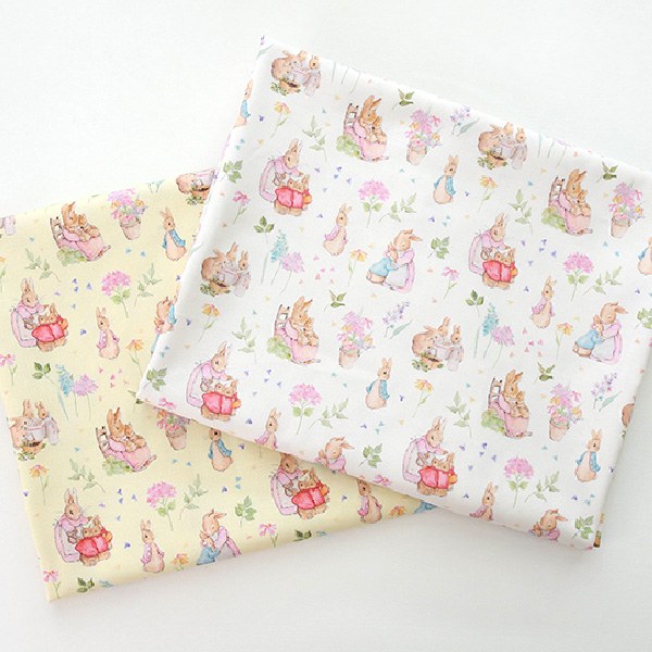 Cotton sheeting-Peter Rabbit Flora, 2colors(44")