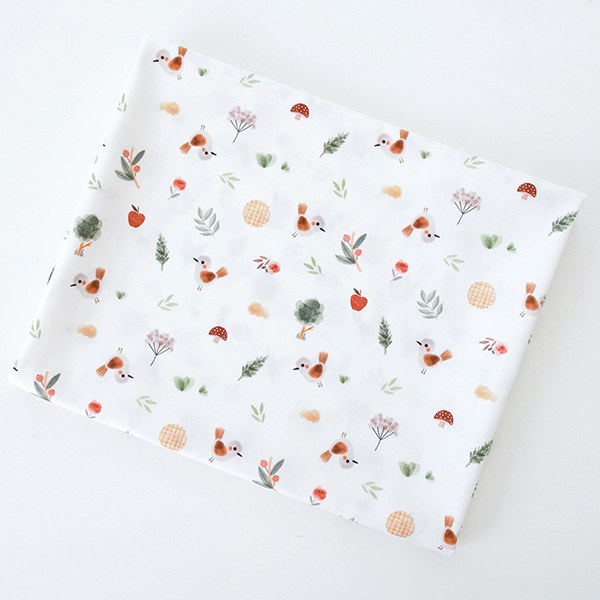 Organic cotton sheeting-Bebe Bird(44")