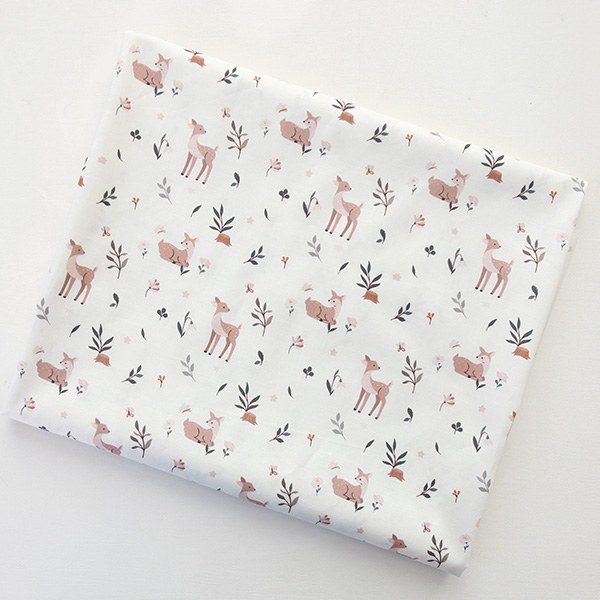 Organic cotton sheeting-Bebe Deer(44")