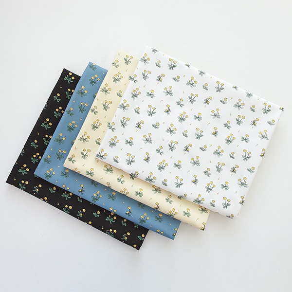 Cotton sheeting-Small Dandelions, 4colors(44")