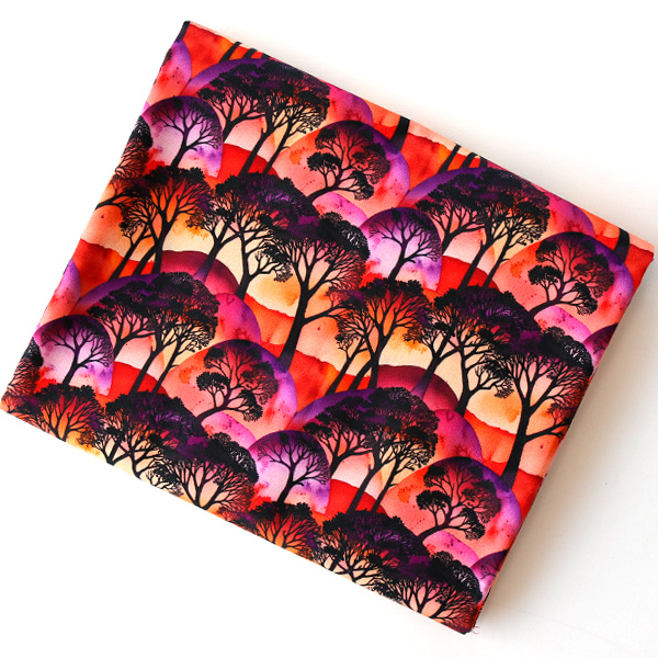 20s Cotton Fabric - Sunset Forest