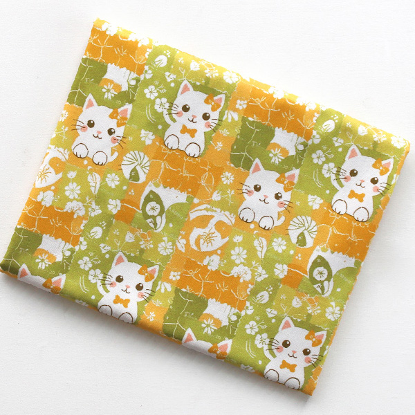 20s Cotton Fabric - Flower Cat