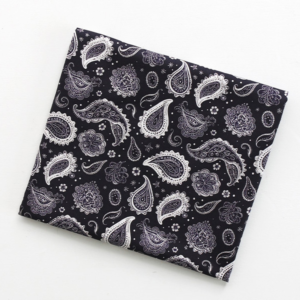 20s Cotton Fabric-Indigo Paisley